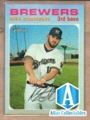 2020 Topps Heritage Chrome Refractor Mike Moustakas THC-24 /571